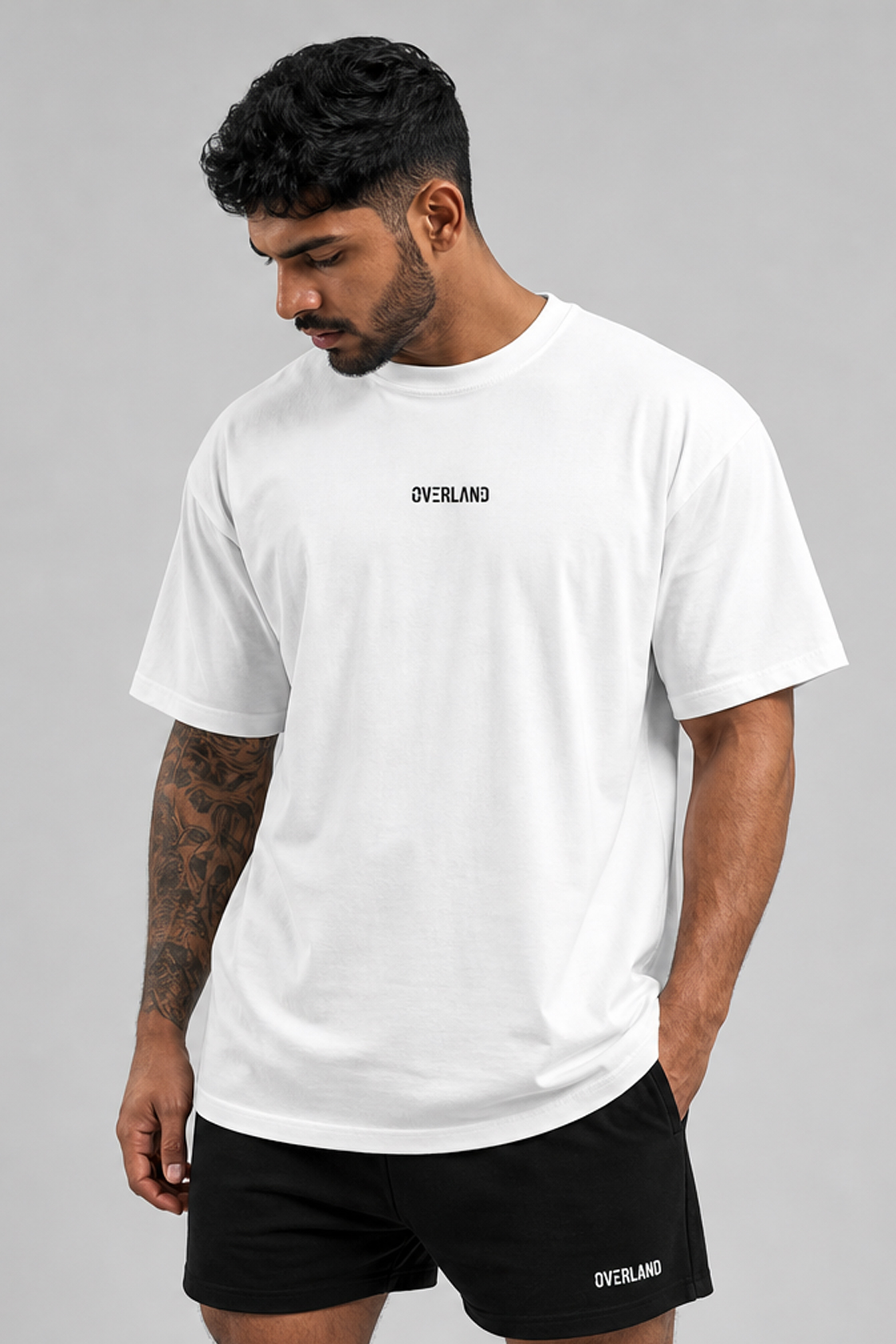 Overland Club “Built From Battle” Oversized Tee – White - Image 2