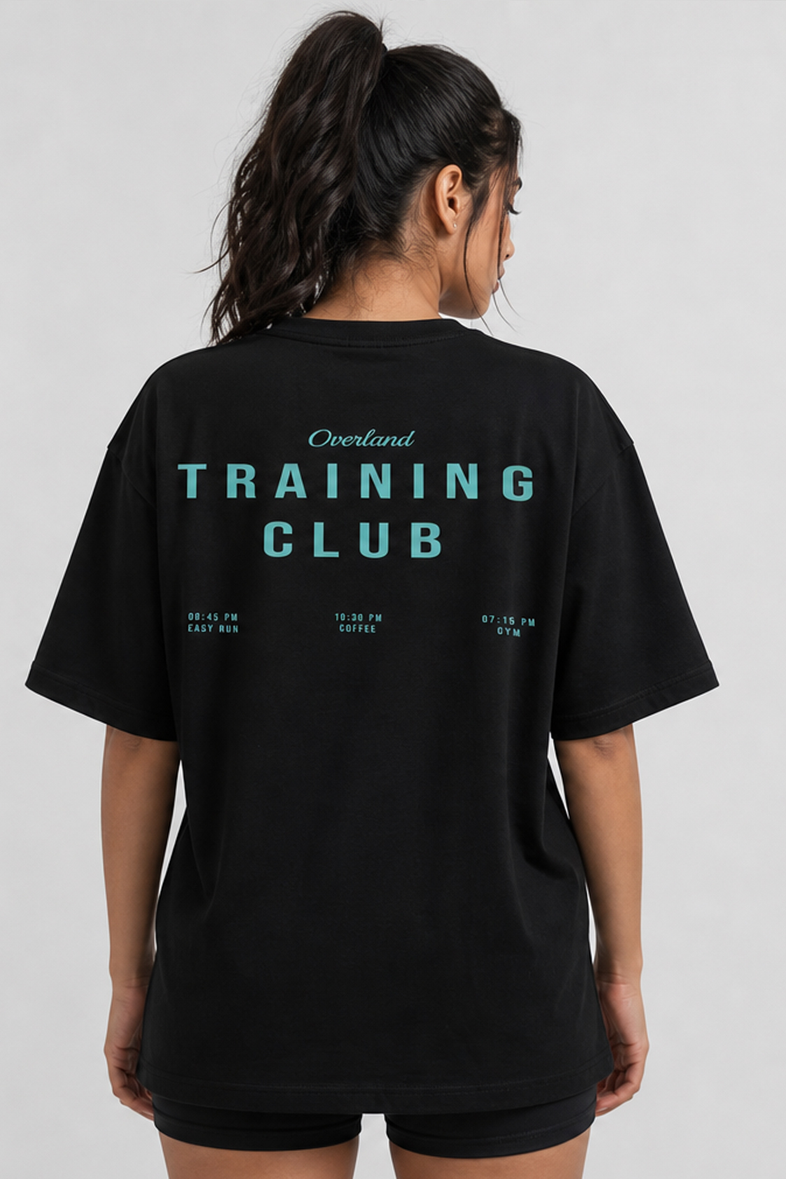 Overland Club “Training Club” Oversized Tee – Black - Image 2