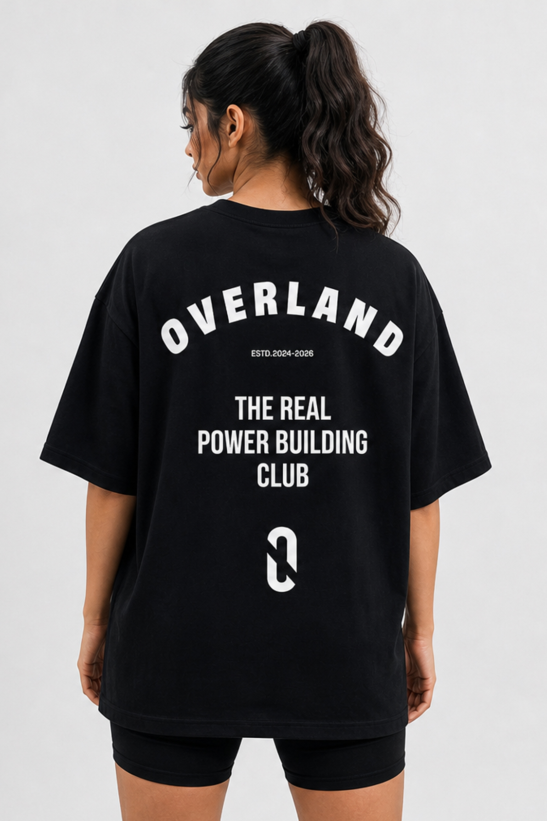 Overland Club “Power Building Club” Oversized Tee – Black