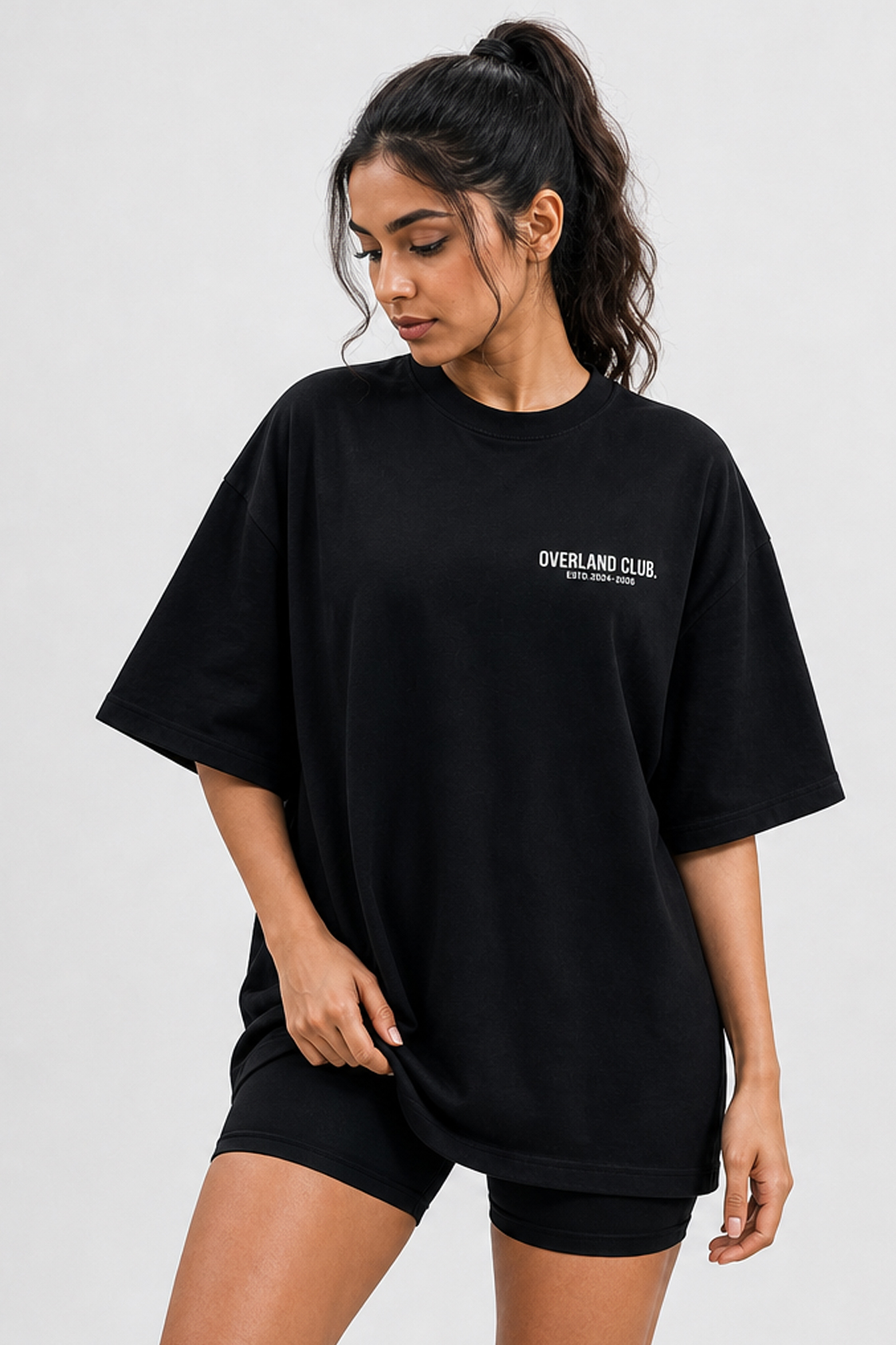 Overland Club “Power Building Club” Oversized Tee – Black - Image 2