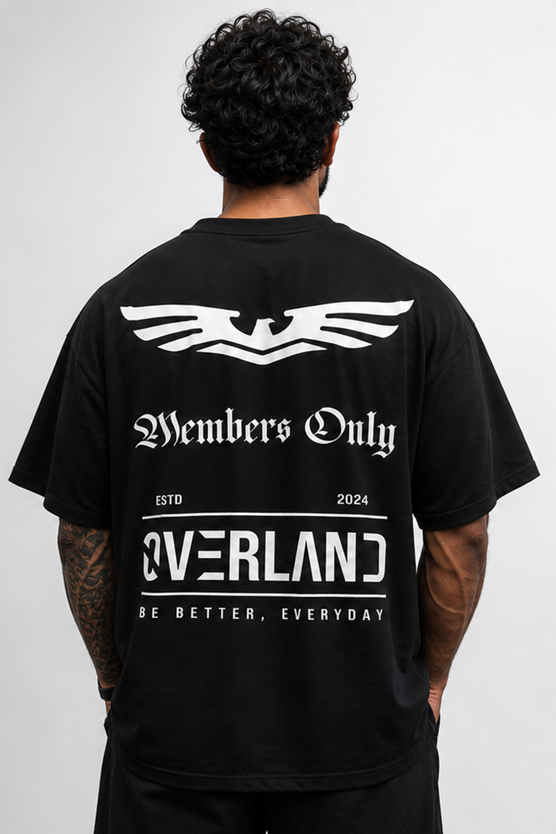 Overland Club “Members Only” Oversized Tee – Black