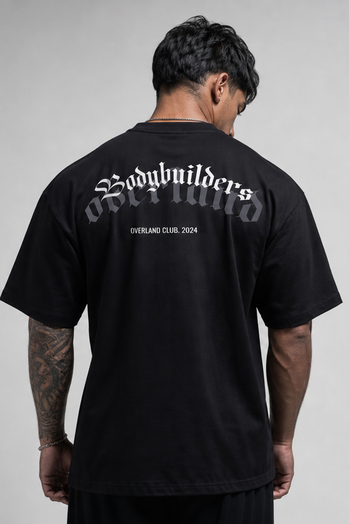 Overland Club “Bodybuilders” Oversized Tee – Black