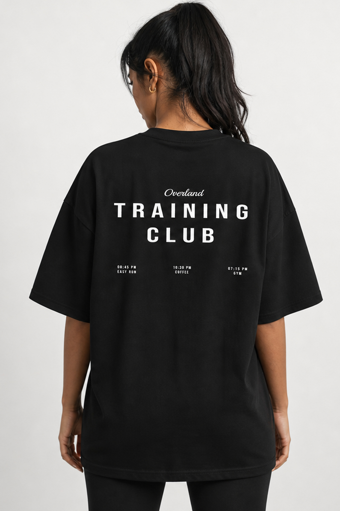 Overland Club “Training Club” Oversized Tee – Black - Image 3