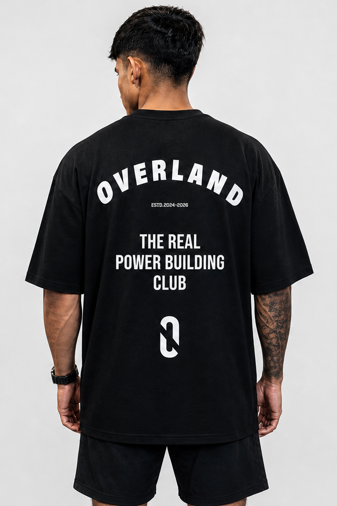 Overland Club “Power Building Club” Oversized Tee – Black - Image 3