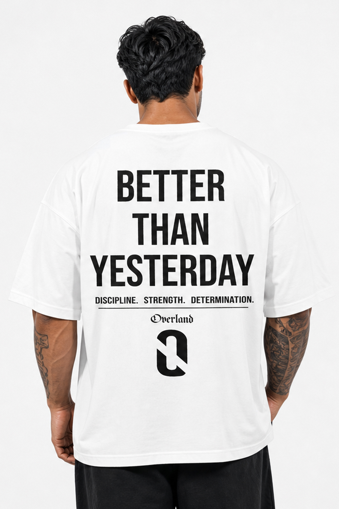 Overland Club “Better Than Yesterday” Oversized Tee – White - Image 2