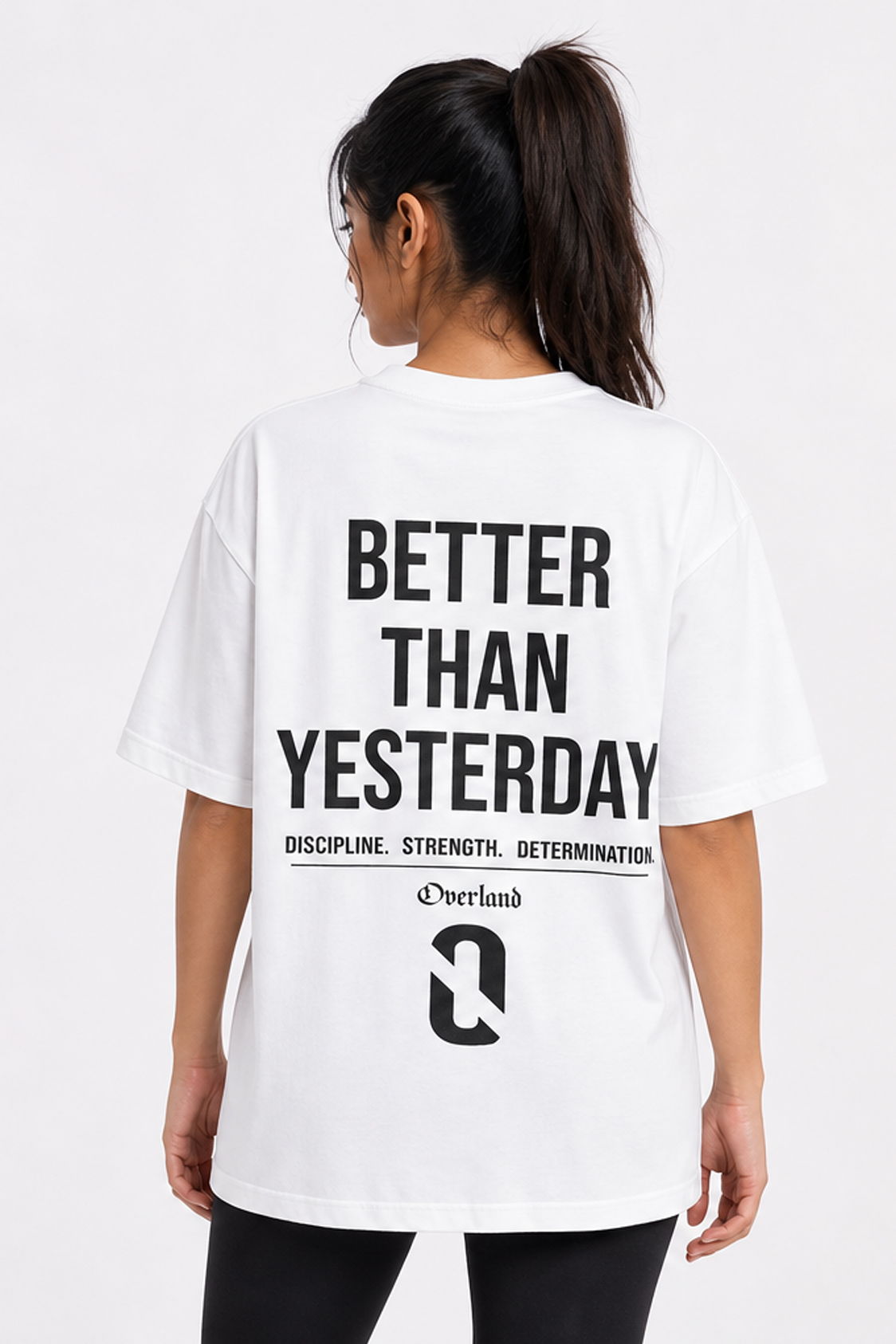 Overland Club “Better Than Yesterday” Oversized Tee – White