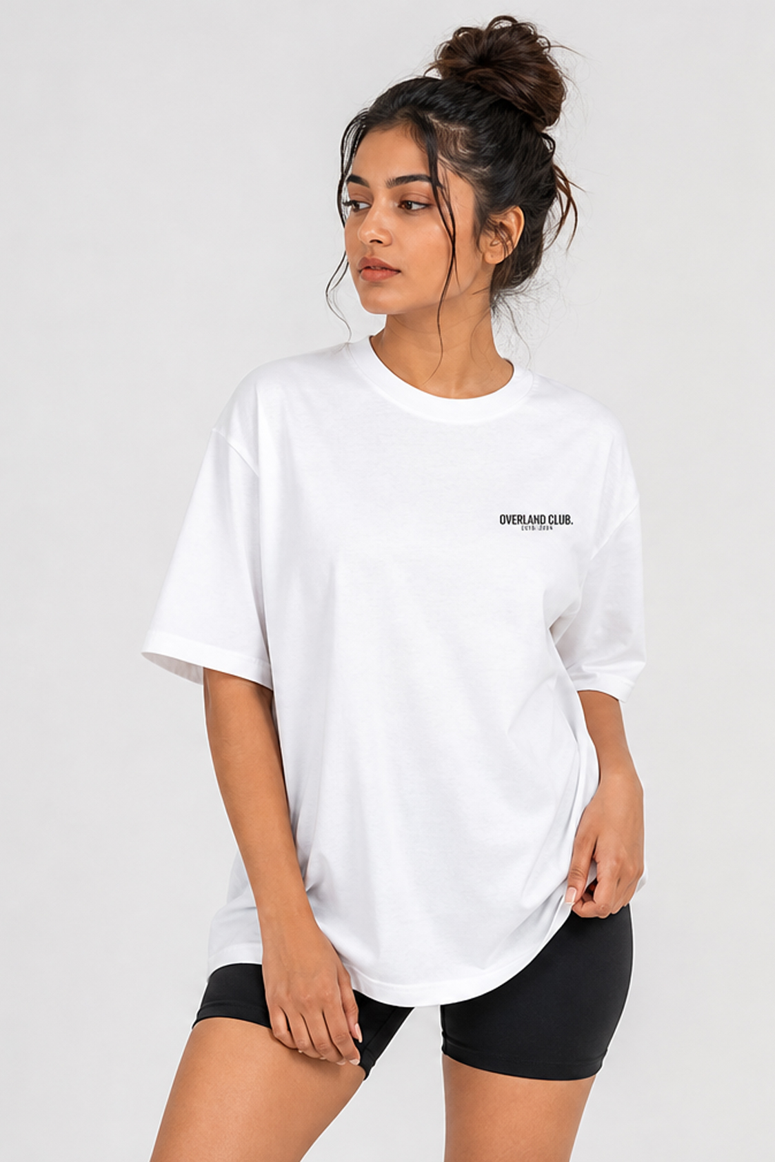 Overland Club “Bodybuilder” Oversized Tee – White - Image 2