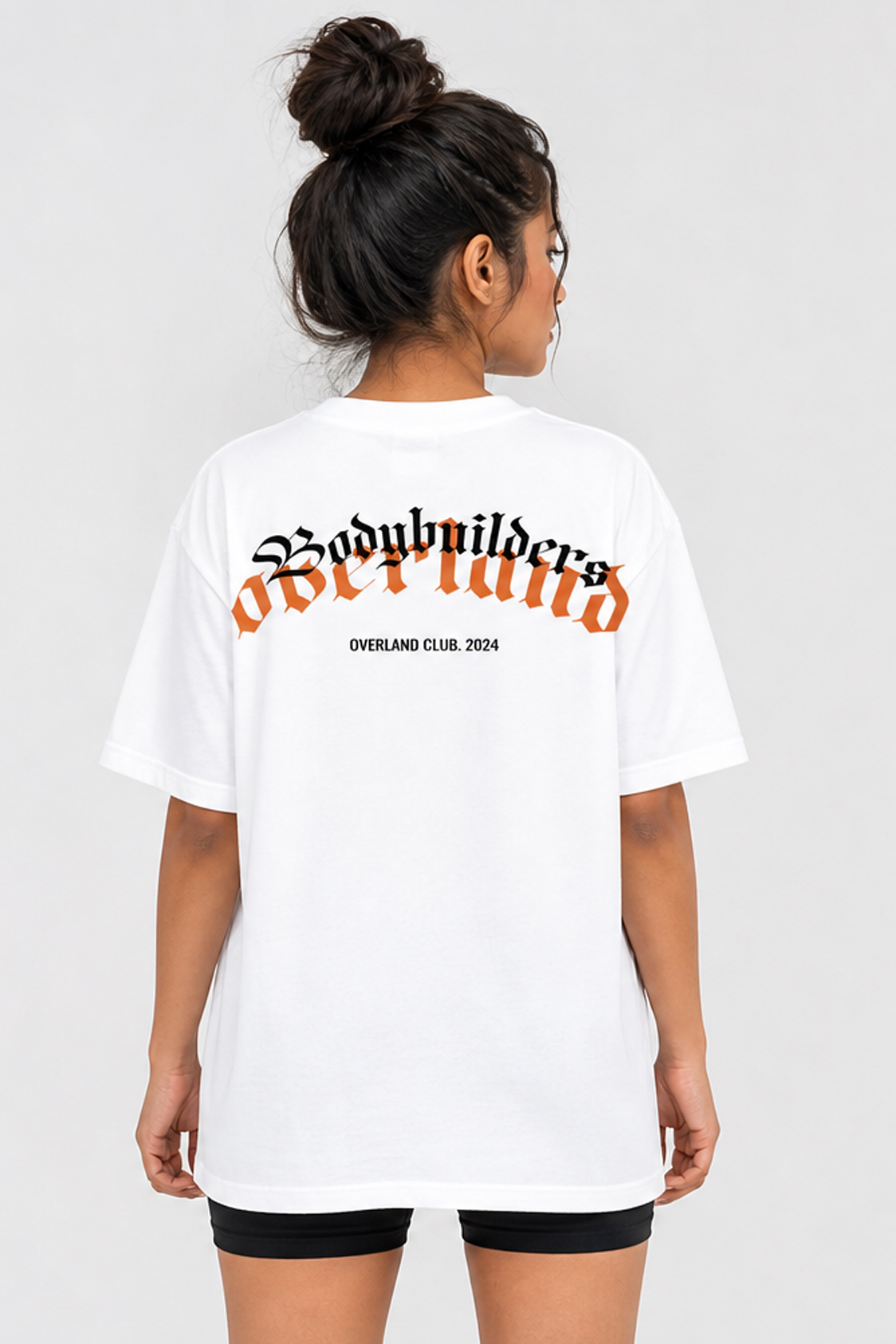 Overland Club “Bodybuilder” Oversized Tee – White - Image 3