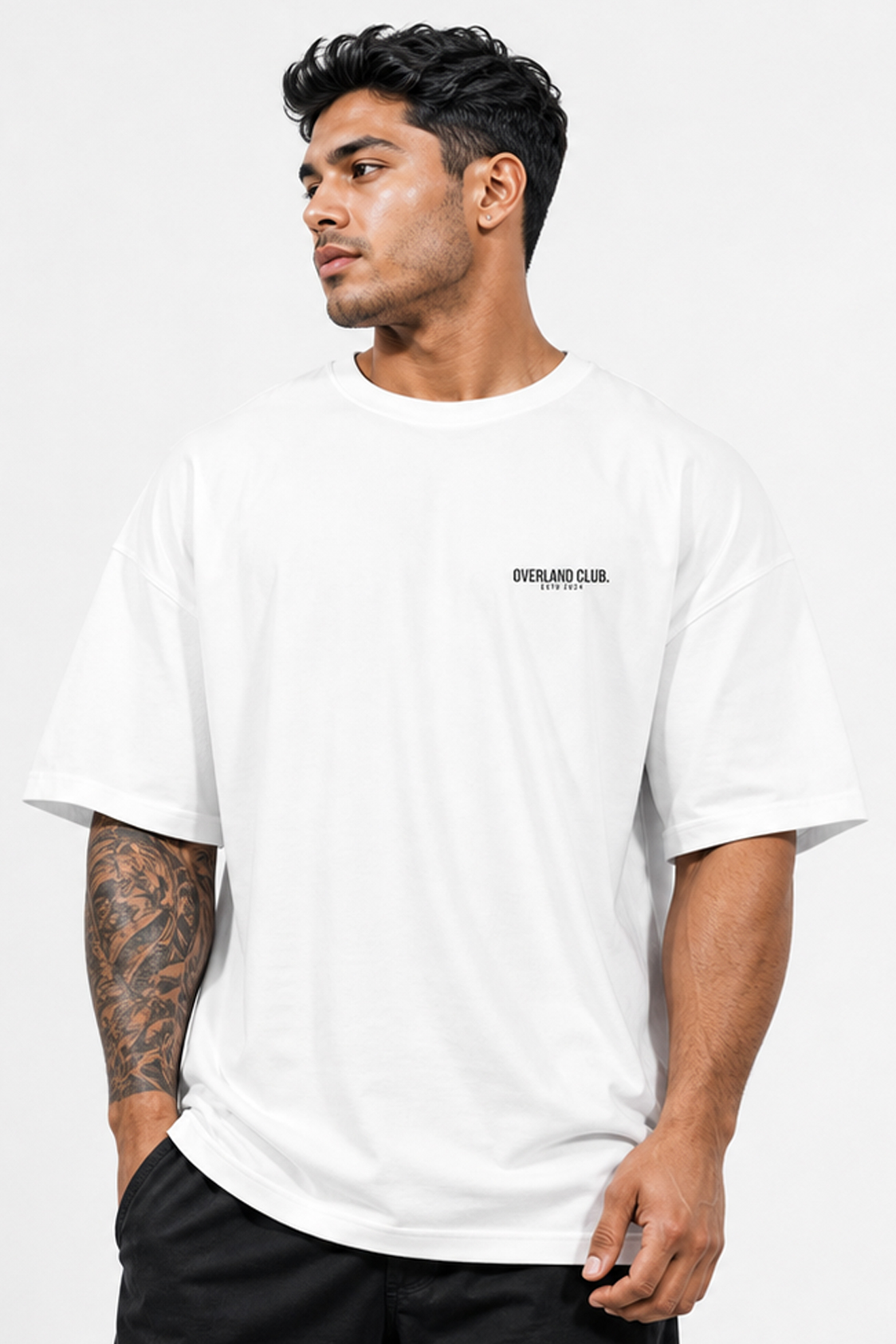 Overland Club “Better Than Yesterday” Oversized Tee – White - Image 4